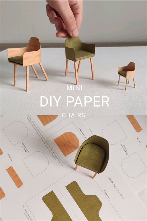Diy miniature chair in 1 12 scale tutorial free blank template – Artofit