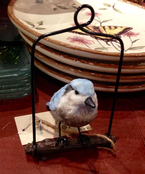 Little Blue Birdie On A Swing at Cracker Barrel Old Country Store