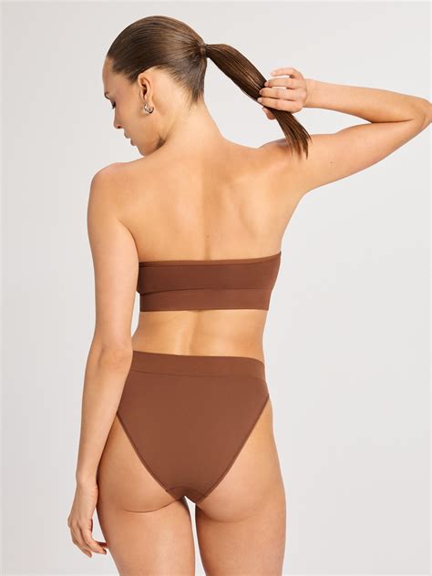 Seamless High-Waist Bikini Panty in Brown | SAVAGE X FENTY