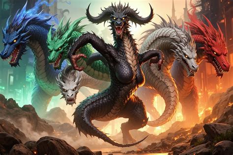 Tiamat, the fearsome Chromatic Dragon Queen, embodies the darkest ...