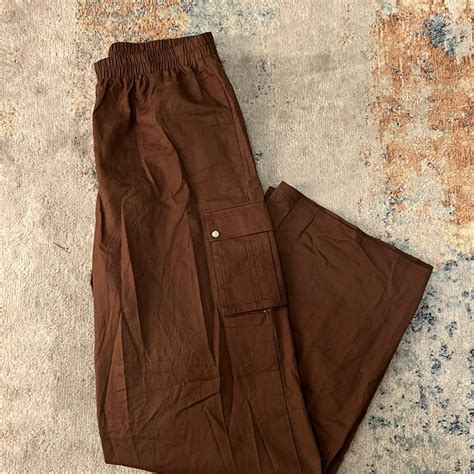 Cargo Pants Tall-Brown Size 12 - Depop