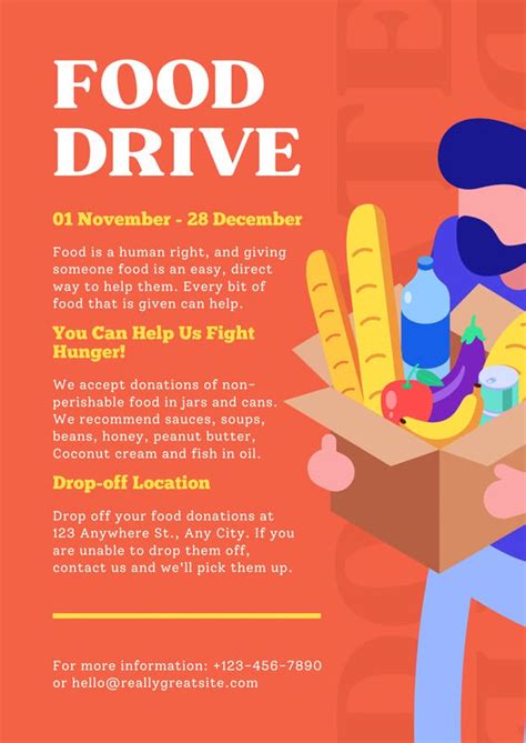 Free food drive flyer templates to edit and print | Canva