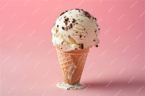 Premium Photo | Vanilla Ice Cream in Cone
