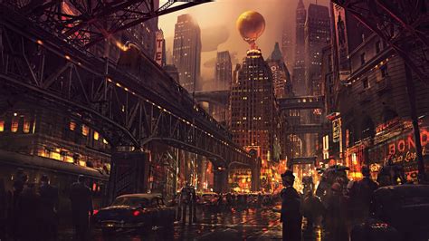 night, artwork, futuristic city, science fiction, concept art ...