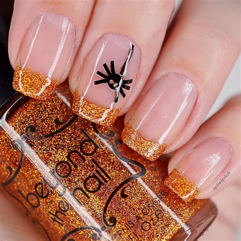 Halloween French Tip Manicure | Toe nails, French tip nails, Fancy nails