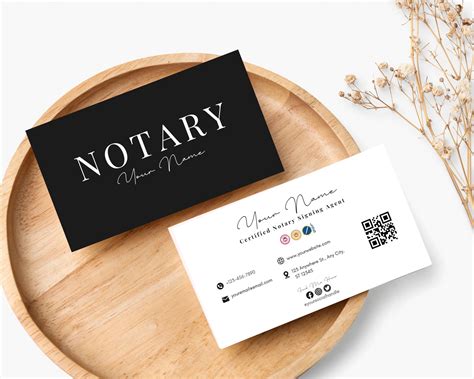 Notary Public Business Card,notary Marketing,notary Business Card ...