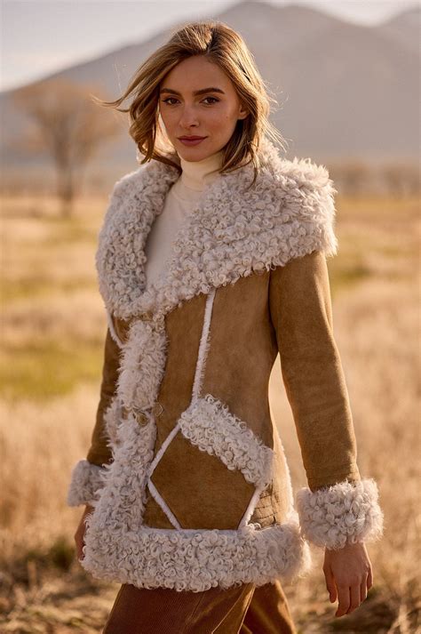 Alaskan Hooded Curly Sheepskin Coat | Sheepskin coat, Shearling coat ...