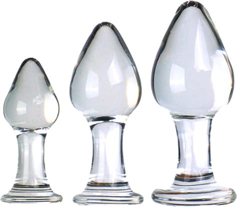 Amazon.com: 3Pcs Crystal Glass Anal Butt Plug Set - Small, Medium and Big Glass Butt Plug Anus ...
