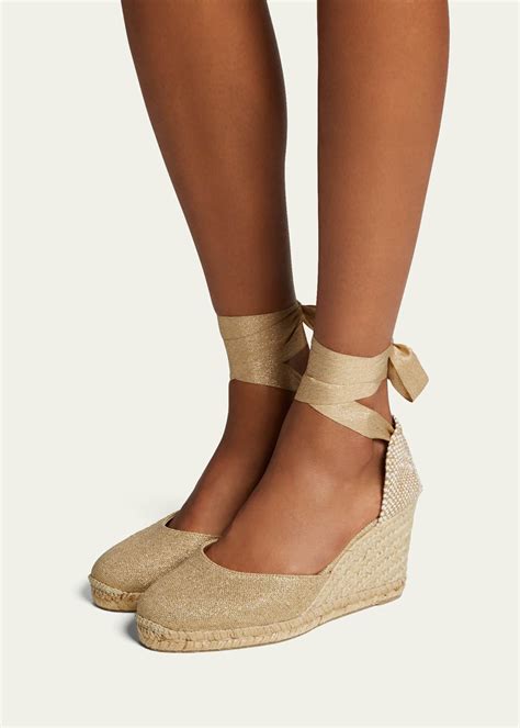 Castaner Carina Linen Wedge Espadrille Sandals - Bergdorf Goodman