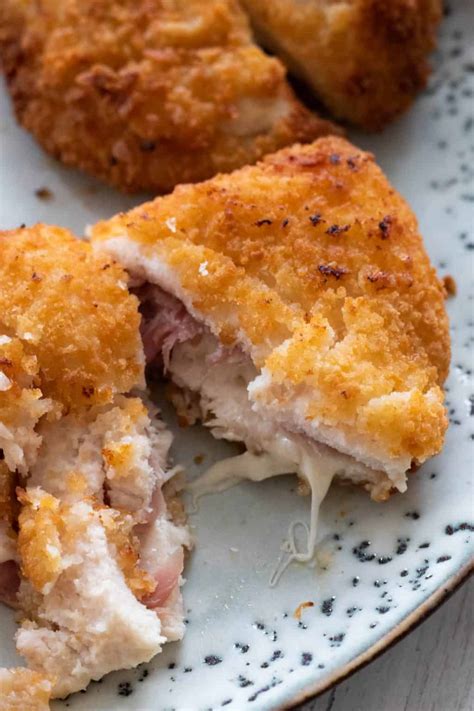 Frozen Chicken Cordon Bleu in Air Fryer - always use butter