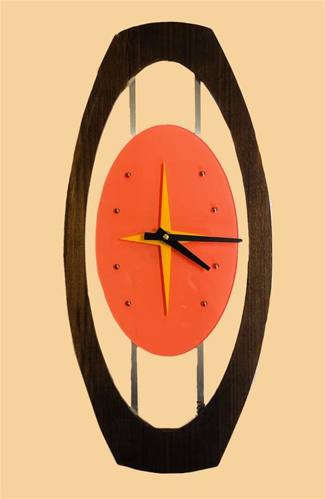 Mid Century Modern Wall Clock
