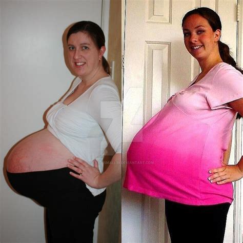 Pregnant triplet belly by ericasmall39 on DeviantArt