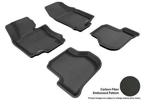 3D MAXpider L1VW00801509 Floor Mat Set; Black; Carbon Fiber Texture ...