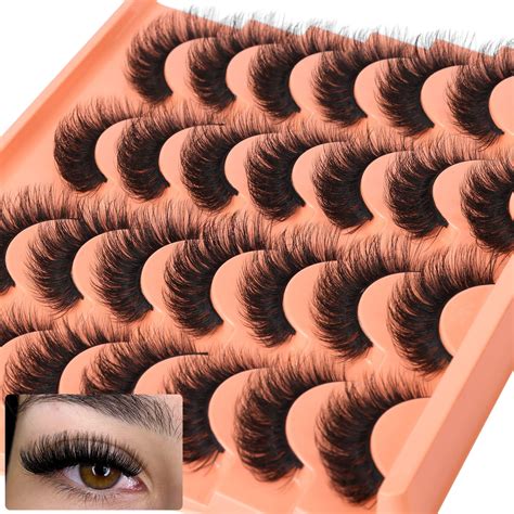 Short Lashes Natural Look False Eyelashes Thick Fluffy Faux Mink Lashes ...
