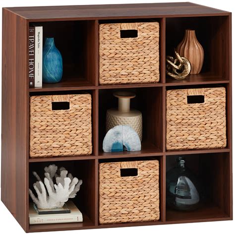 Best Choice Products 9-Cube Bookshelf, 36in Storage Organizer, Walnut ...