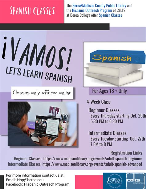 Spanish for Adults Beginner Class | Madison County Public Library