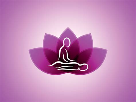 Body Massage Spa Logo Vector Body Relaxing Massage Therapy Logo Pink Color Gradient 16470369 ...