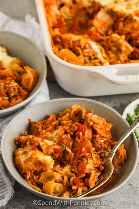 Deconstructed Cabbage Roll Casserole Stuffed Cabbage Casserole