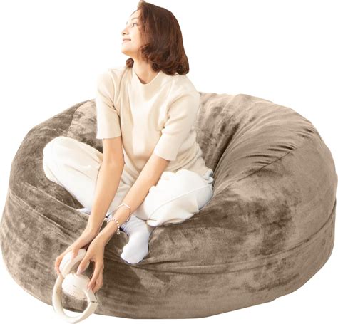 Bean Bag Chair for Adults,4FT Oversize Floor Bean Bags Offers Ample ...