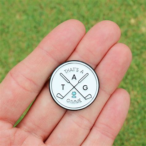 That's A Gimme™ White Golf Ball Marker, Ball Marker, Magnetic Ball ...