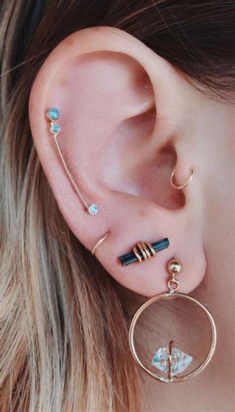 30 Trending Ear Piercing Ideas to Try This Summer 2017 | Ear jewelry ...