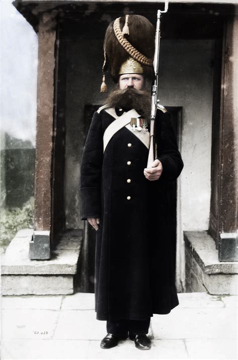 Grenadier of the Russian Imperial Palace Guard, around 1900 : r ...