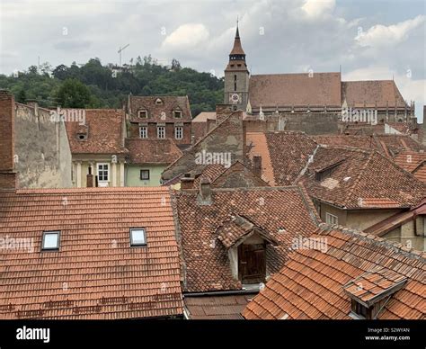 Cityscape in Brasov, Transylvania, Romania Stock Photo - Alamy