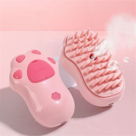 ペットブラシ シャンプーブラシ 猫 犬 蒸気ブラシ 噴霧式 スチーム 抜け毛取り ケアコーム トリミングブラシ 換毛期 短毛 中毛 長毛種向け ...