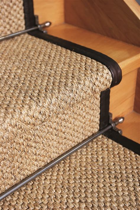 Sisal Vintage stair runner with stair rod detail | Carpet stairs, Stair ...