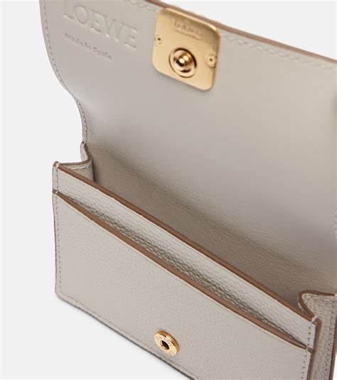 Anagram leather card case in grey - Loewe | Mytheresa