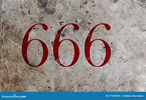 No. 666. the Number Three Sixes Stock Image - Image of brown, halloween ...