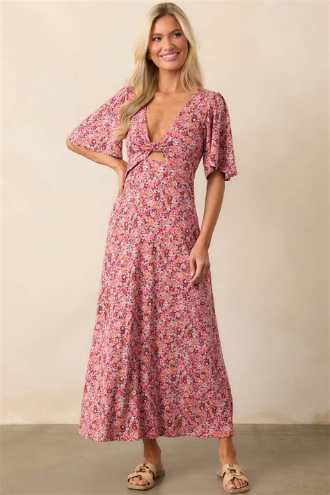 SHOP THE LOOK - Z Supply Mavis Dulce Rose Mauve Floral Midi Dress