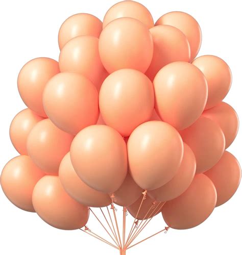 Peach Balloons 50 pcs 12 Inch Pastel Light Orange Peachy Pink Latex ...