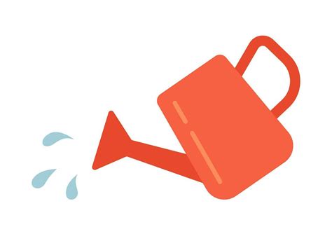 Watering can semi flat colour vector object. Editable cartoon clip art ...