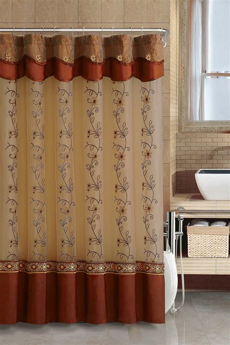 Elegant Shower Curtains With Valance