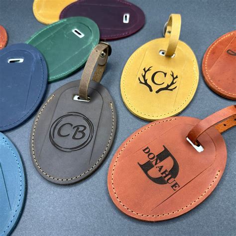 Personalized Leather Luggage Tags, Wedding Favors Custom Leather ...