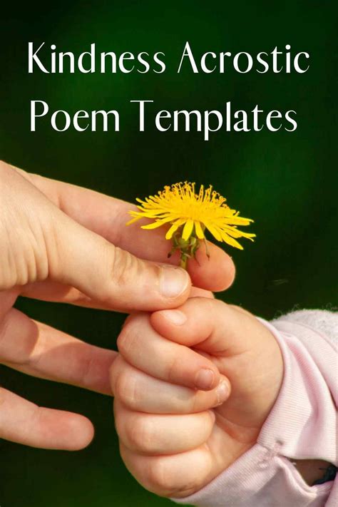 9 Kindness Acrostic Poem Templates - Aestheticpoems