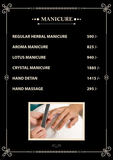 Manicure & Pedicure Rates Jawed Habib Salon Hazratganj