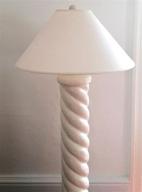 Vintage Postmodern Plaster Spiral Twist Floor Lamp, 1980s American at ...