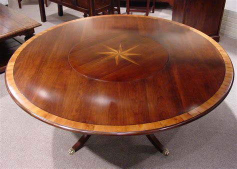 Round Wood Dining Table With Lazy Susan at Carrie Booker blog
