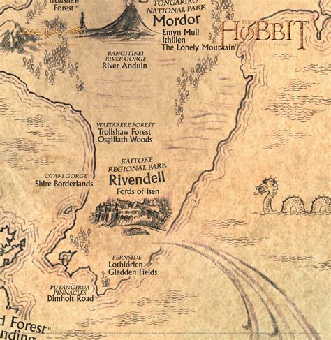 Middle earth map, The hobbit, The hobbit map