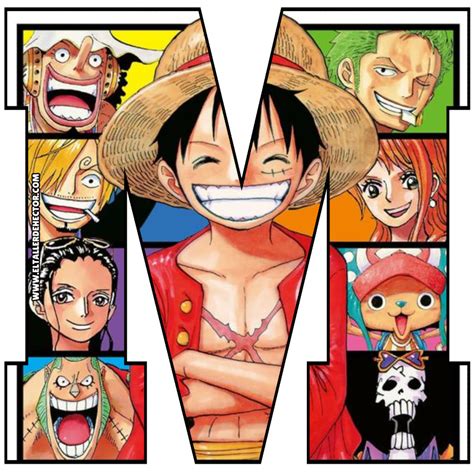 Letra M de One Piece Luffy - El Taller de Hector