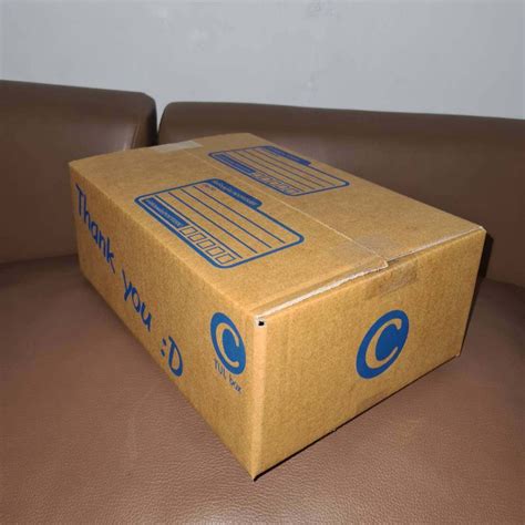 กล่องไปรษณีย์ใส่พัสดุเบอร์ C Thank you :D พิมพ์สีน้ำเงิน ขนาด 30 x 20 x ...