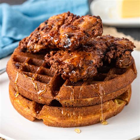 Fried Chicken And Waffles Recipe Fried Chicken Waffles Sandwich