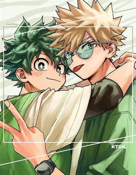 midoriya izuku and bakugou katsuki (boku no hero academia) drawn by ...