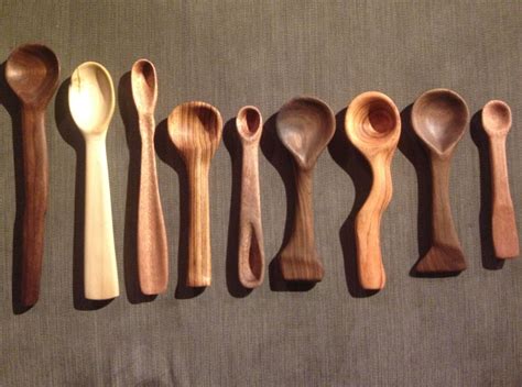 Hand-Carved Wooden Spoons Set: Maple, African Mahogany, Brazilian ...