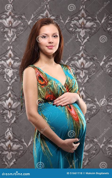 Young Beautiful and Stylish Pregnant Woman Stock Photo - Image of ...