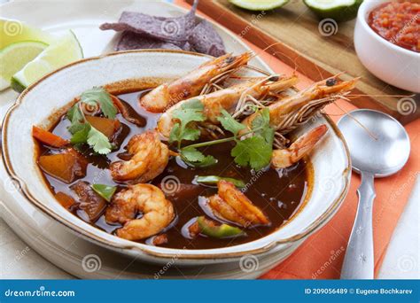 Caldo De Camaron, Consome De Camarones, Shrimp Cocktail With Lemon And ...
