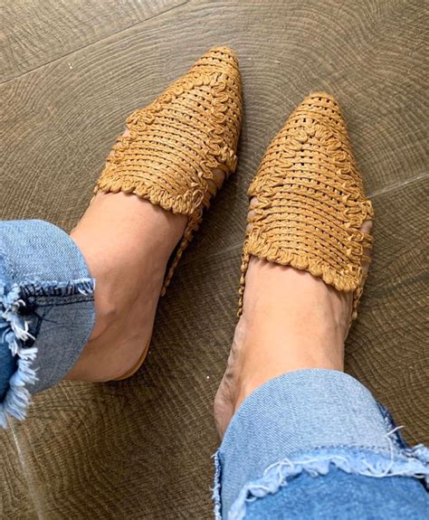 Woven Mules. Hand Embroidered Woven Shoes. Raffia Mules. Women | Etsy