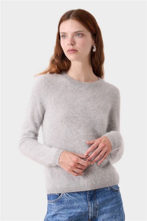 ABSOLUT CASHMERE Clare Brushed Cashmere Sweater in Cream